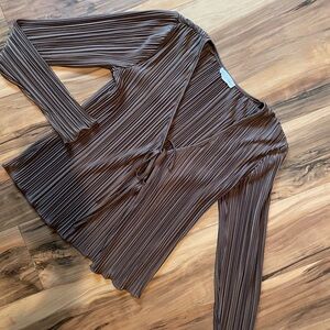 Blu pepper crinkle, tie long sleeve